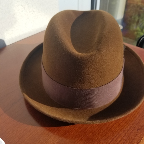 Stetson light brown fedora or trilby 7 3/8 LO - Picture 4 of 4